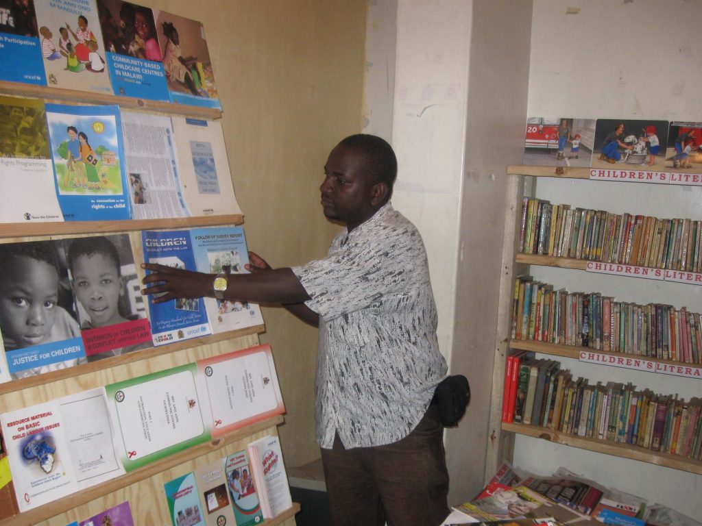 Setting up the resource centre in Lilongwe